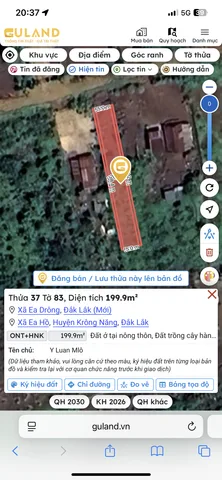 Bán đất 199.9m² có sẵn 60m² thổ cư ngang 5m giá 280 tr  tại Xã Ea Drông