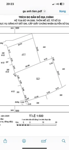 Bán đất 1150m² full thổ cư ngang 30m giá 2.88 tỷ tại Xã Mễ Sở