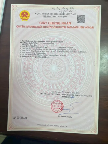 Bán đất 179m² có sẵn 160m² thổ cư ngang 5m giá 3 tỷ tại Xã Bình Mỹ