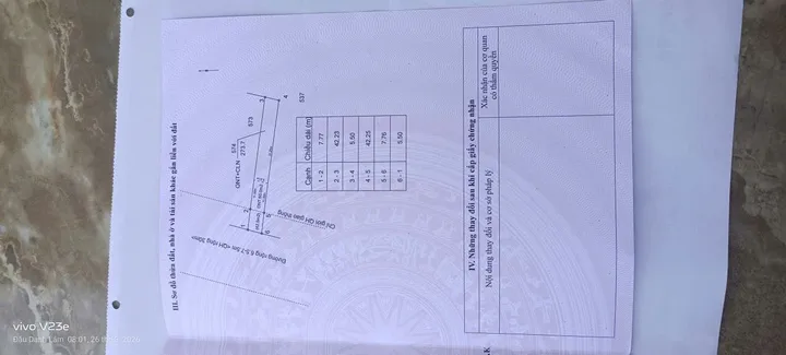 Bán đất 273.4m² có sẵn 50m² thổ cư ngang 5,5m giá 1.82 tỷ tại Xã Hòa Phú
