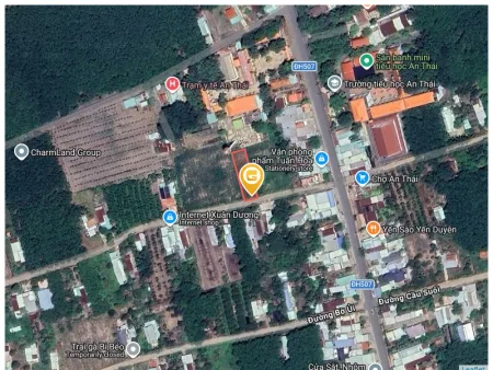 Bán đất 591.6m² có sẵn 100m² thổ cư ngang 10m tại Xã Phước Thành