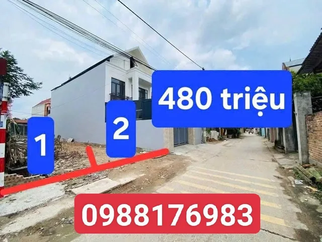 Bán đất ven đô 1 mảnh 480tr, mua cả 2 có bớt thêm
