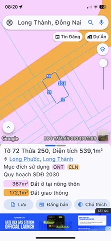 18m mặt tiền long phước cần bán