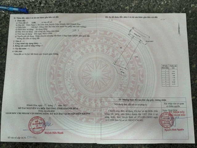 BÁN LÔ ĐẤT MẶT TIỀN GÒ ĐẠI – DIÊN SƠN (DIÊN ĐIỀN). lH 0938161427
