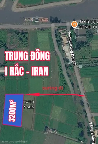 🟥Bán đất 3236.4m² ngang 45m giá 6.5 tỷ tại Đường Trung Đông 8 Xã Đông Thạnh