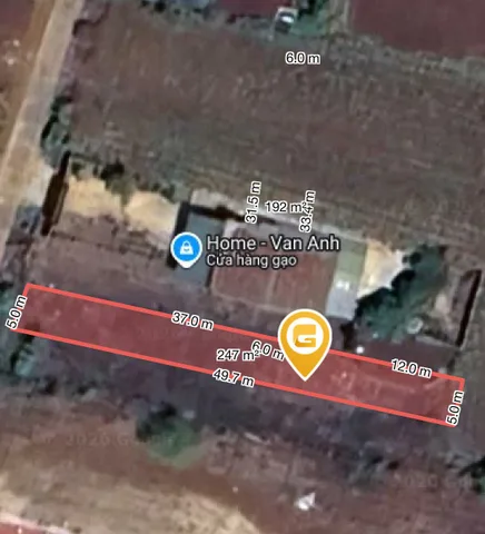 Bán đất 245.8m² có sẵn 60m² thổ cư ngang 5.0m giá 850 triệu tại Xã Hoà khánh