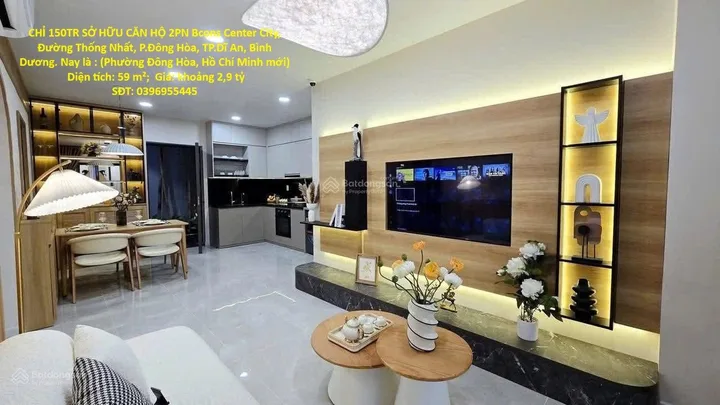 CHỈ 150TR SỞ HỮU CĂN HỘ 2PN Bcons Center City, Đường Thống Nhất, P.Đông Hòa, TP.Dĩ An, Bình Dương