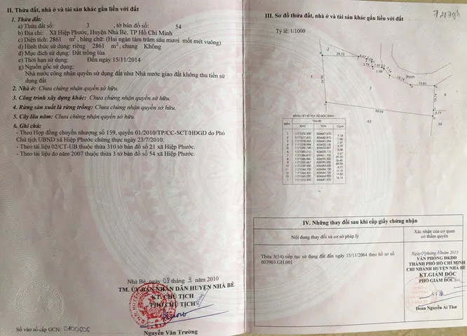 Bán đất 2861m² ngang 40m giá 5.15 tỷ tại Đường Gò Me Xã Hiệp Phước