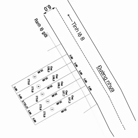 5 lô 5x35=175m2 full thổ cư nằm ngay cạnh Sư Đoàn 9 giá chạm đáy thị trường.