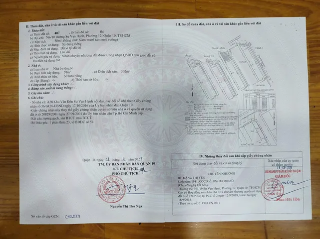 Bán CHDV Hẻm 766/10 Sư Vạn Hạnh – Giá 19 tỷ