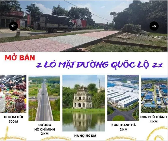 🔥 ĐẤT MẶT ĐƯỜNG QUỐC LỘ 21 – TRUNG TÂM BA HÀNG ĐỒI – CƠ HỘI VÀNG CHO NHÀ ĐẦU TƯ! 🔥