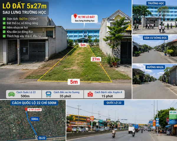 HẠ GIÁ LẦN CUỐI 200TR, CHỦ BÁN NHANH 1,55TỶ LÔ ĐẤT SAU TRƯỜNG TIỂU HỌC CÁCH VINHOMES 7KM