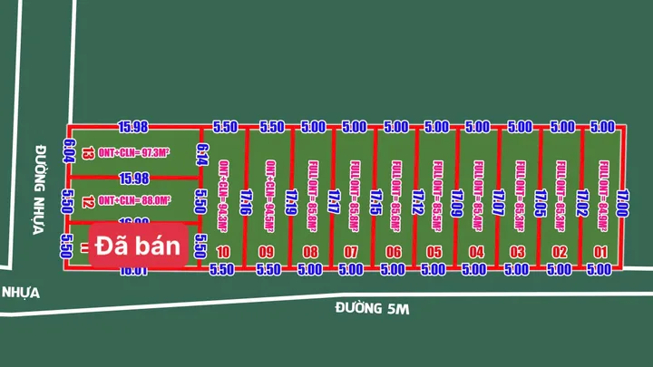 Bán đất 85m² full thổ cư ngang 5m giá 300 triệu tại Xã Phước Thạnh