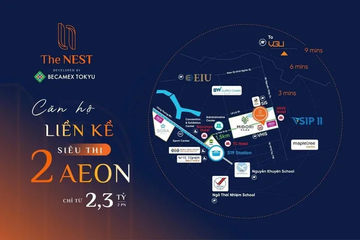 THE NEST – 紧邻两大 AEON 商场的公寓项目，价格仅从 23亿越南盾起