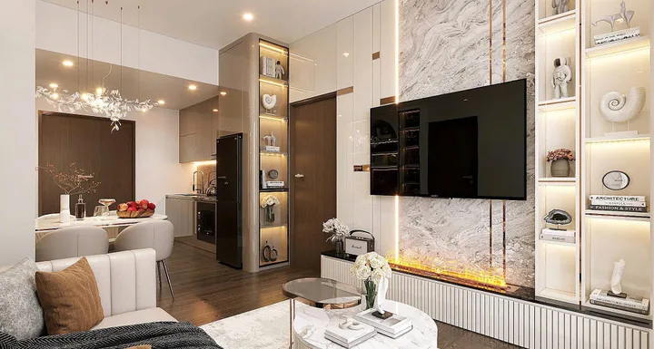 Bán Căn hộ cc 2 Ngủ  65m2, nội thất và đồ điện tử gần 400tr, toà H2 Hawaii Masteri Water Front OCP1