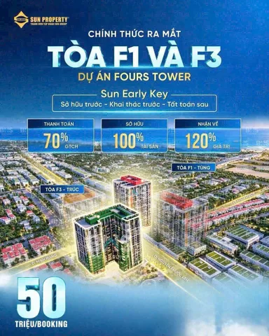 🔥🔥FourS Tower giai đoạn 1 của CĐT Sun Group chiết khấu TTS lên đến 16% chỉ từ 1,8 Tỷ full Giá. 
🔥Vị trí siêu trung tâm KĐT thông minh Sun RiverPolis kề sông cận biển, 02 phút đến sông Hàn, 03 phút đến biển Tân Trà, 10 phút vào Danang Downtown, gần bên TT