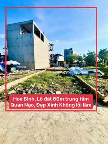 ❌❌Cậu chủ đi du học_Bán nhanh lô đất TIỀM NĂNG❌❌ liên hệ :076.231.9990 em Thúy 
Lô đất quá đẹp ngay Ngã Tư Quán Nạo Hoà Bình, các trục đường quy hoạch mở rộng và chạy qua bạt đất khiến BĐS tăng cao giá trị!
Ngay gần dự án Vlasta đình đám
✅60m2 ngang bề