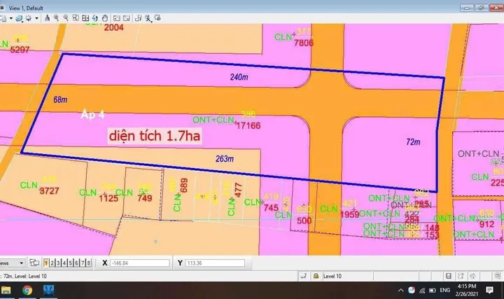 CƠ HỘI HIẾM sở hữu 1,7HA 2 MẶT TIỀN – QUY HOẠCH NGÃ 4 Theo TT Quy hoạch gần chợ 300m2 thổ