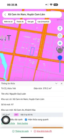 Bán đất 370m² full thổ cư ngang 12m giá 4.44 tỷ tại Xã Cam An