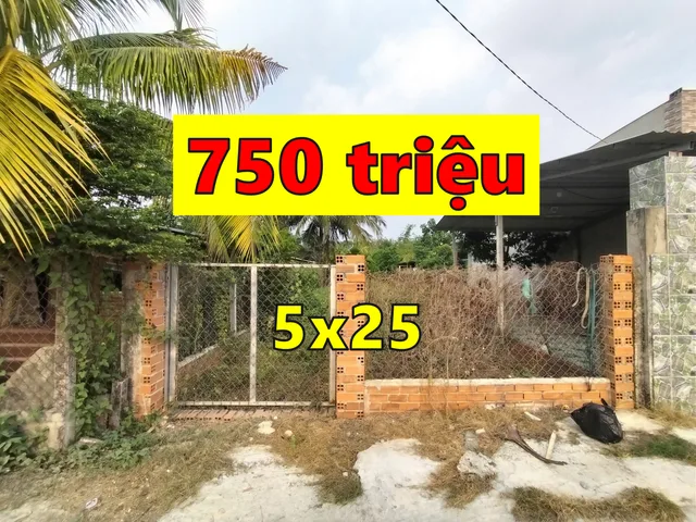 Bán đất 5x25 sẵn thổ cư giá 750tr sau Lưng chợ Suối Sâu, AN TỊNH trảng bảng. gọi 0779066337