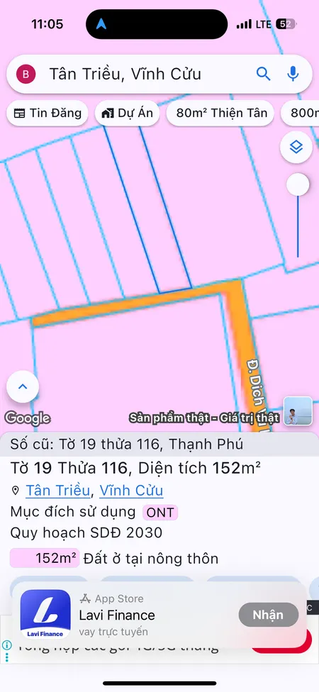 Bán đất 152m²  giá TL thêm gần Cổng Mới cty changshin 2Phút đi bộ