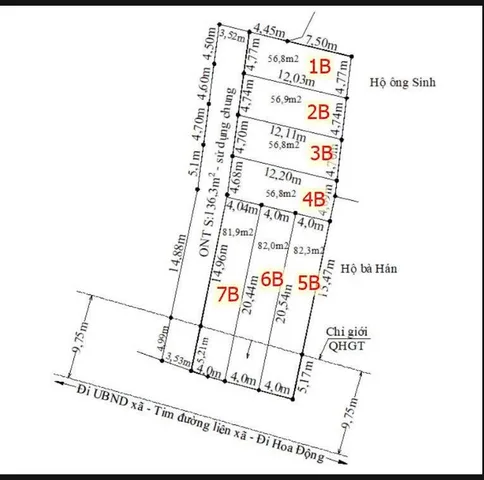 Bán 56.8 m Lâm Động ngay 203 vào 20 m . Ô tô đỗ cửa . L/h:076.231.9990 em Thúy