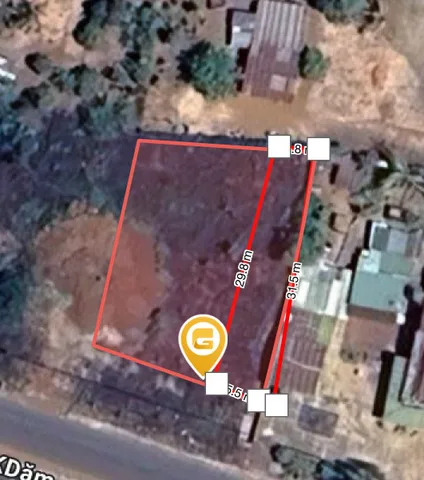 Bán đất 612.5m² có sẵn 63m² thổ cư ngang 5.0m giá 2 tỷ tại phường tân tiến