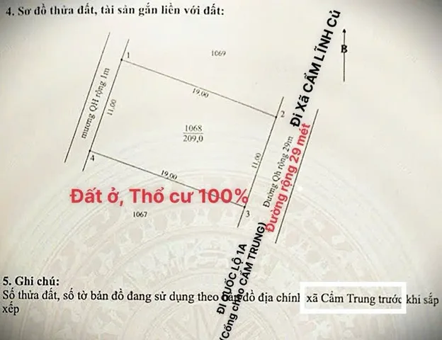 Đất ngang 11m .Thổ cư 100% , nằm trên trục đường Trung-lĩnh qh 29m . Giá đã bao tất cả giấy tờ và có thương lượng nhẹ. ☎️ 0975236037 e Cường . Chính chủ