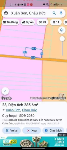 Đất nền Châu Đức, Bà Rịa, Vũng Tàu