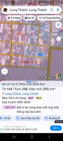 CẦN BÁN ĐẤT ĐẸP LONG THÀNH – 10x20M – FULL THỔ CƯ – SỔ SẴN