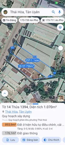 Bán đất 1029.3m² có sẵn 300m² thổ cư ngang 15m giá 25 tỷ tại Phường Tân Đông Hiệp
