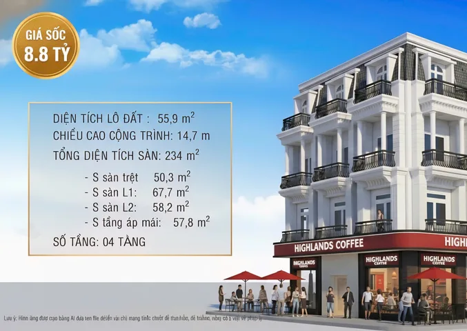 NHÀ PHỐ THƯƠNG MẠI GÓC 2 MẶT TIỀN (13.57M) - TRỰC DIỆN CHỢ CÁI VỒN