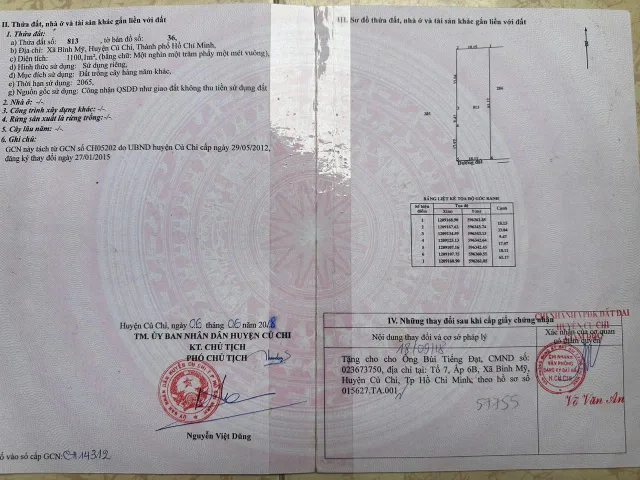 Bán đất 1100m² ngang 18m giá 6.4 tỷ tại Xã Bình Mỹ