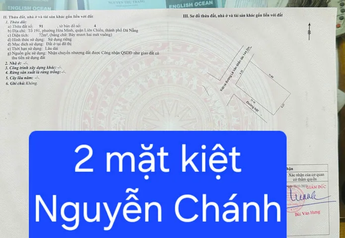 🔴💥Bán đất Góc 2MK Ô TÔ K164 Nguyễn Chánh