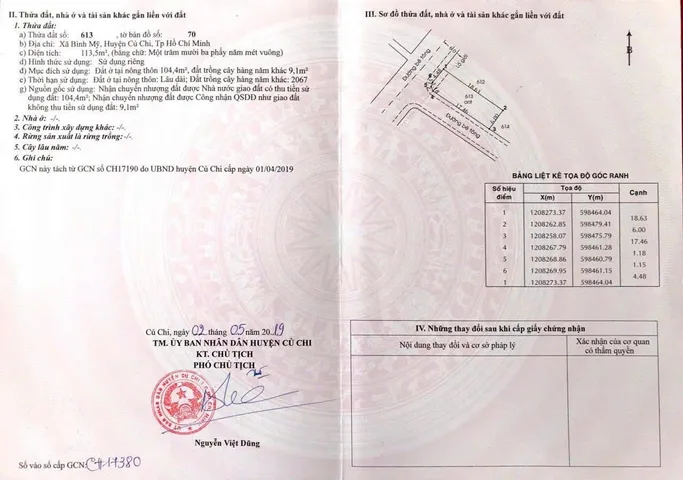 Bán đất 114m² có sẵn 104m² thổ cư ngang 6m giá 3 tỷ tại Xã Bình Mỹ