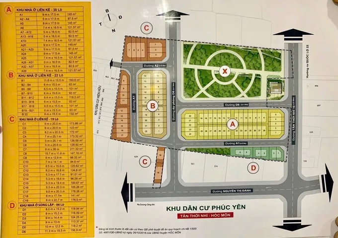 Bán đất 93m² full thổ cư ngang 6m tại Xã Xuân Thới Sơn