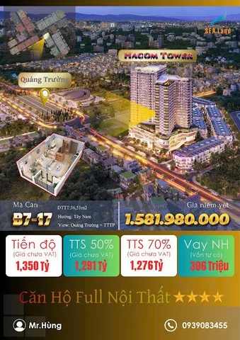 Căn Hộ Cao Cấp – Full nội thất 4* – TT Thành Phố – Giá Rẻ