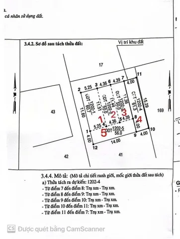 Bán đất 50m² có sẵn 12m² thổ cư ngang 4,4m tại Phường Thới An