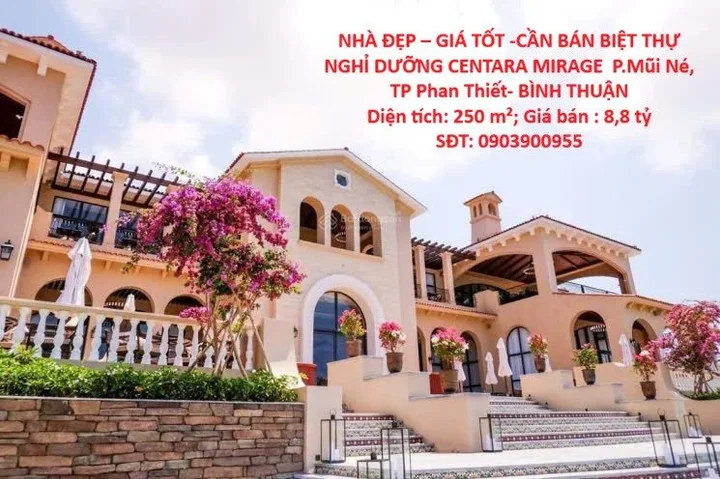 NHÀ ĐẸP – GIÁ TỐT -CẦN BÁN BIỆT THỰ NGHỈ DƯỠNG CENTARA MIRAGE  P.Mũi Né, TP Phan Thiết- BÌNH THUẬN