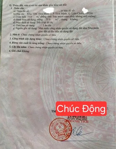🔴💥Bán đất đường Chúc Động - Gần Hồ Tùng Mậu