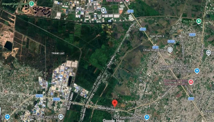 Bán đất 1207m² có sẵn 168m² thổ cư ngang 20m giá 8 tỷ tại Xã Xuân Thới Sơn