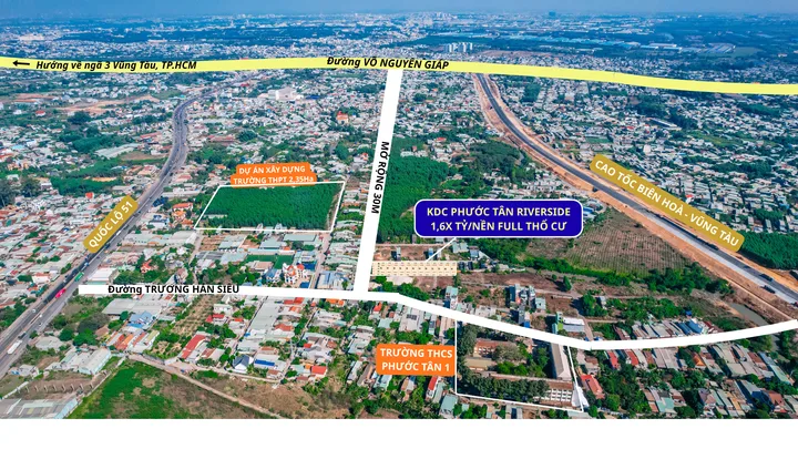 1,6 tỷ full thổ cư, kế trường cấp 2 Phước Tân 1 chỉ 250m