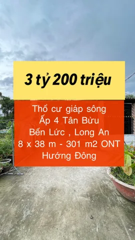 Đất thổ cư ven sông Tân Bửu