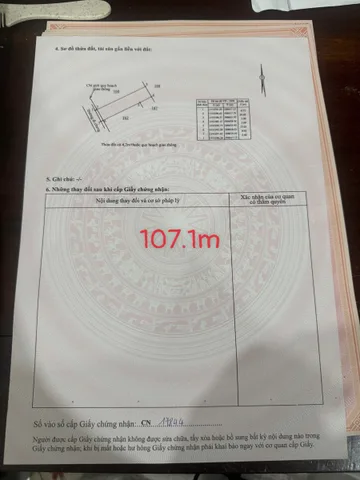 Bán đất 107m² có sẵn 103m² thổ cư ngang 5.3m giá 580 triệu tại Xã Suối Hiệp