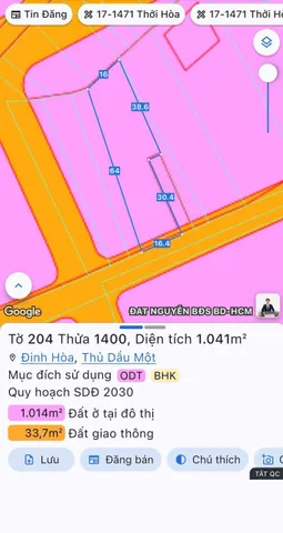 Bán đất Định Hoà 77 trên đất có biệt thự. Giá 16ty500