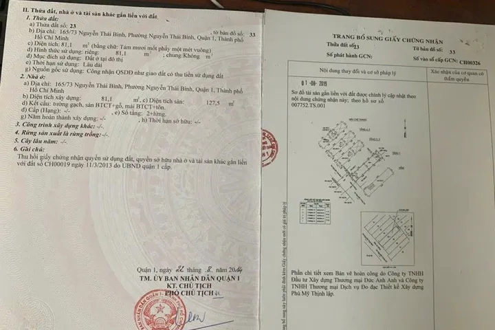 Chính Chủ Bán Nhà Hẻm 165/73 Nguyễn Thái Bình – Giá 38 tỷ