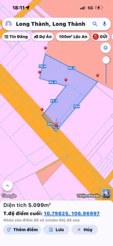 Bán đất 5287m² có sẵn 600m² thổ cư ngang 35m giá 50 tỷ tại Xã Long Thành