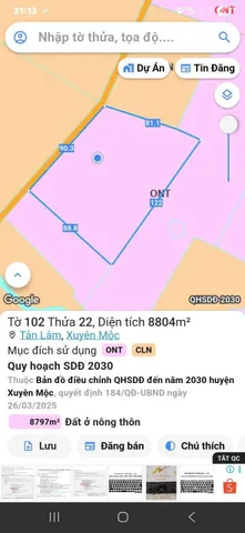 300M2 THỔ CƯ - GIÁ 602K/M2