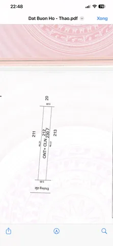 Bán đất 232.1m² có sẵn 60m² thổ cư ngang 5m giá 400 triệu tại Phường Cư Bao