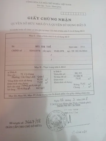 Chính Chủ Bán Nhà Mặt tiền 73 Cô Giang – Giá 35 tỷ